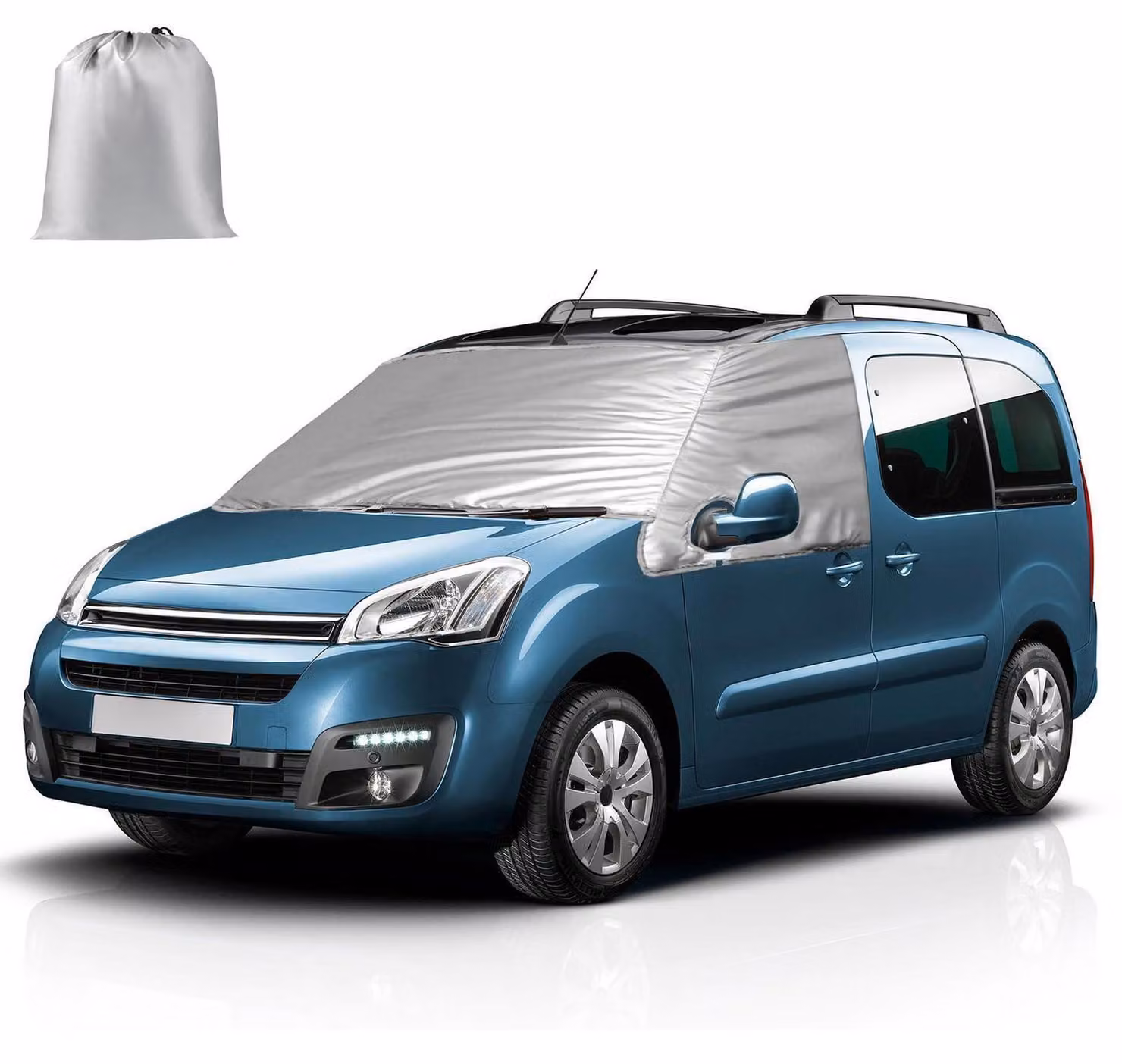 Copertura parabrezza per Citroen Berlingo e Peugeot Partner, modelli dal 2008 al 2018, protezione per tutto l'anno, realizzata in tessuto Oxford