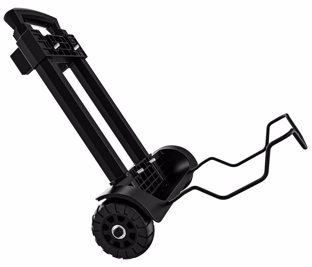 Carrello manuale pieghevole, design leggero, manico regolabile in altezza, tramoggia