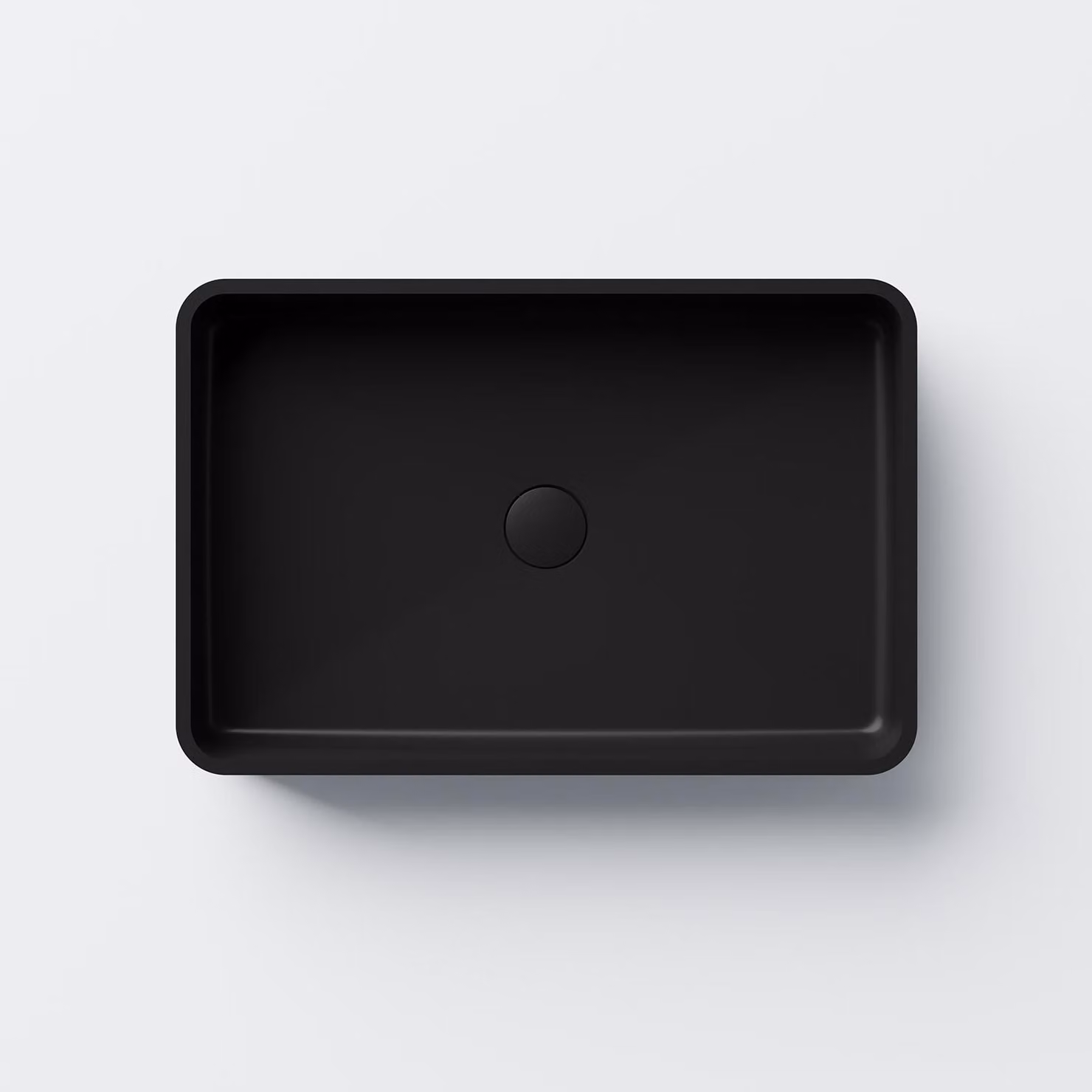 Steinberg Série 440 lavabo à poser, anguleux, sans trop-plein, 590x395x120mm, SOLIDSurface, 4407140S, 4407140S