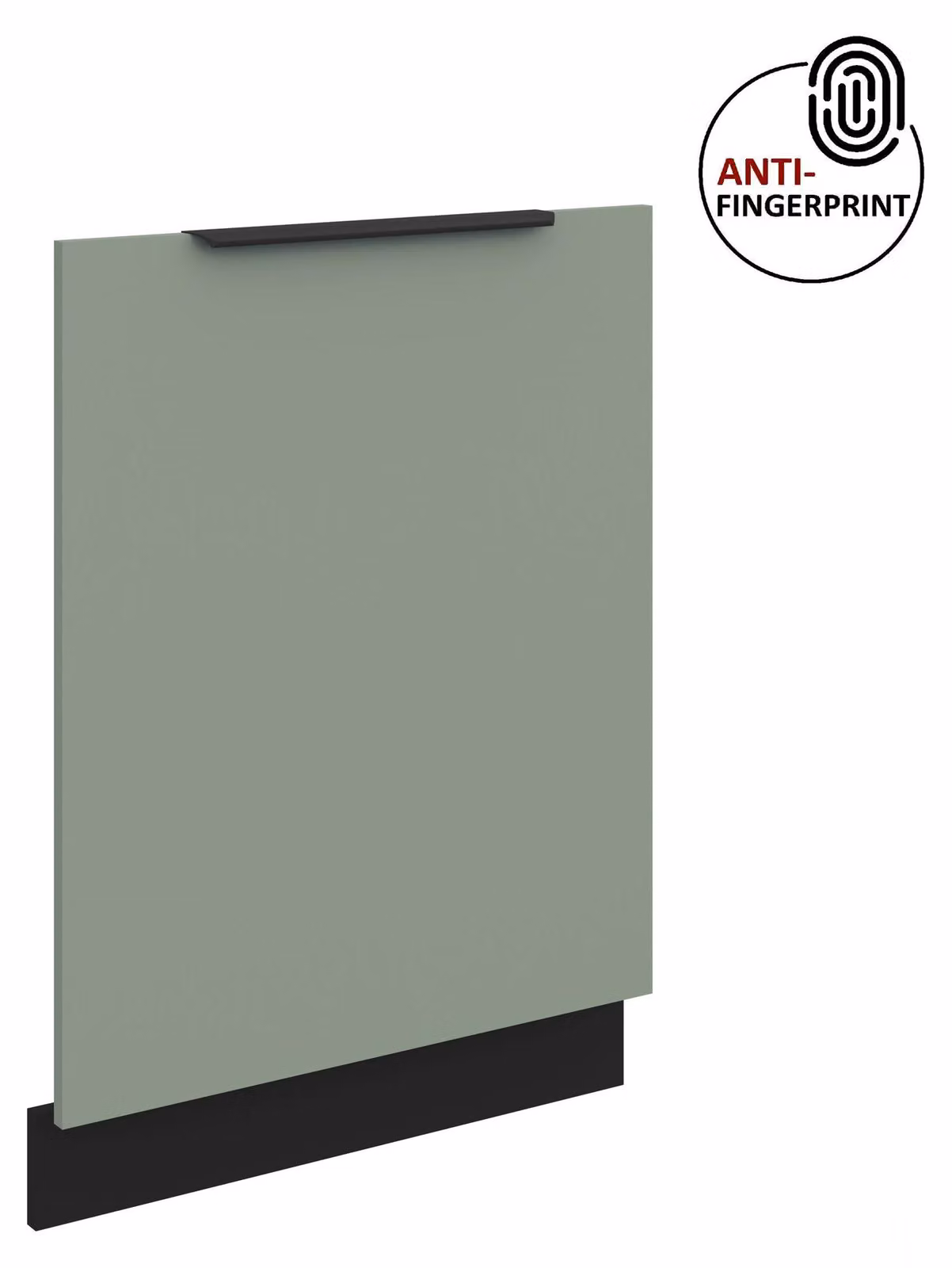 Pannello frontale per lavastoviglie da 60 cm completamente incassata ARIA, colore acquamarina ultra opaco + nero opaco, frontali di alta qualità con rivestimento anti-impronta, cucina a incasso