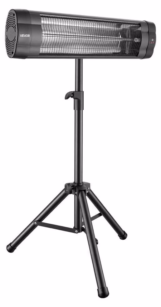 Riscaldatore da esterno a infrarossi - Potenza: 2500 W - Colore: nero - Materiale: PP resistente al calore