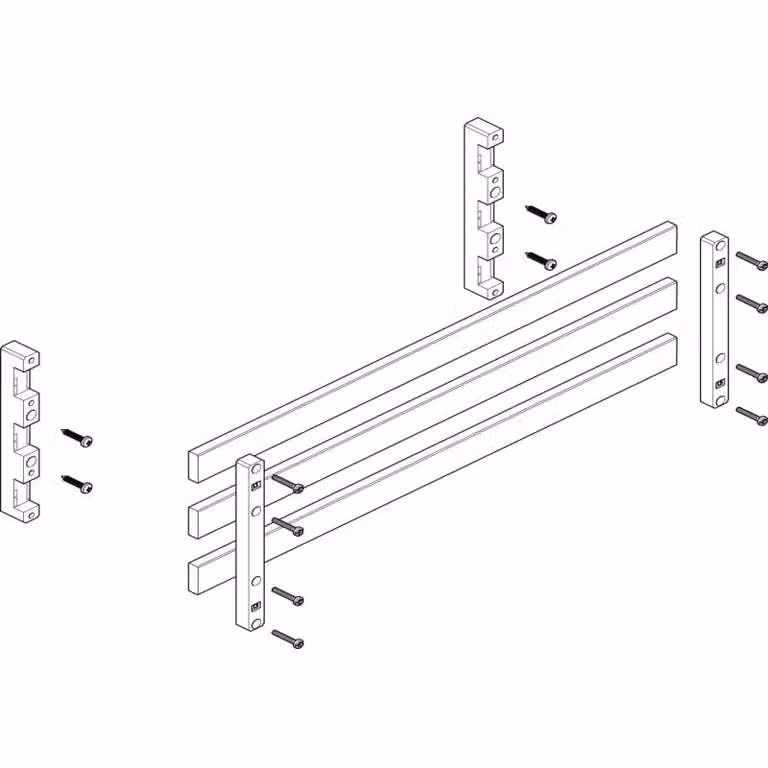 Modulo sbarra collettrice ABN 2FB/2RE 60 mm con CU 30x10 mm, a 3 poli, EBM 70 mm MTSC22763