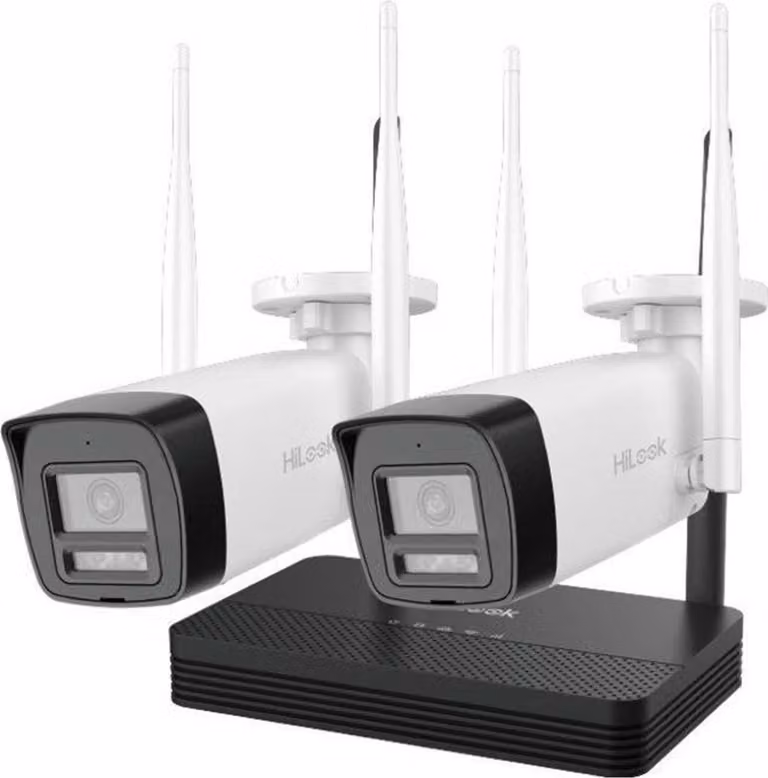 HiLook Powered by HIKVISION/ WiFi Bullet KIT IKS-2044BH-PH/W/ 4Mpx/ 2x telecamere IPC-B140HA-LDF/W/ 1x NVR-DS-7104NI-S1/W