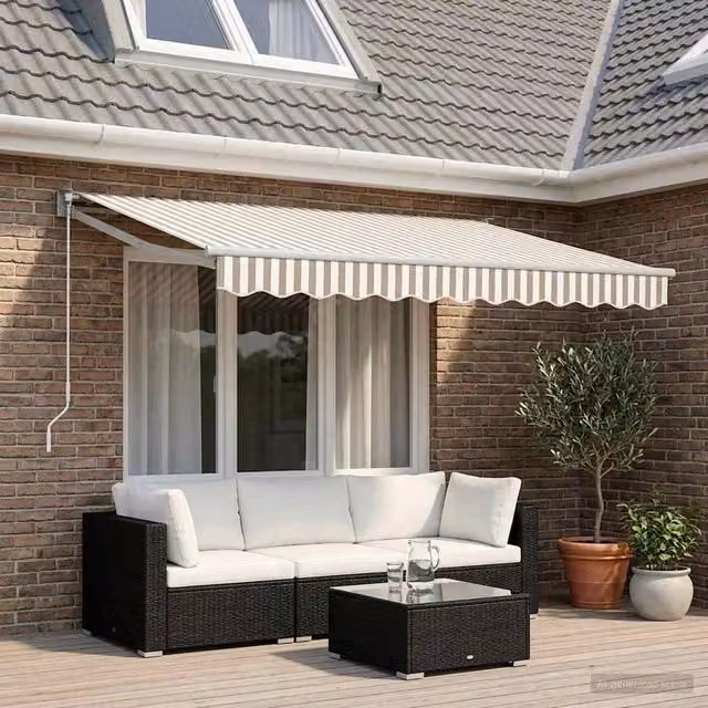 Tenda retrattile Grigio chiaro e bianco 3 x 2,5 m 3425856