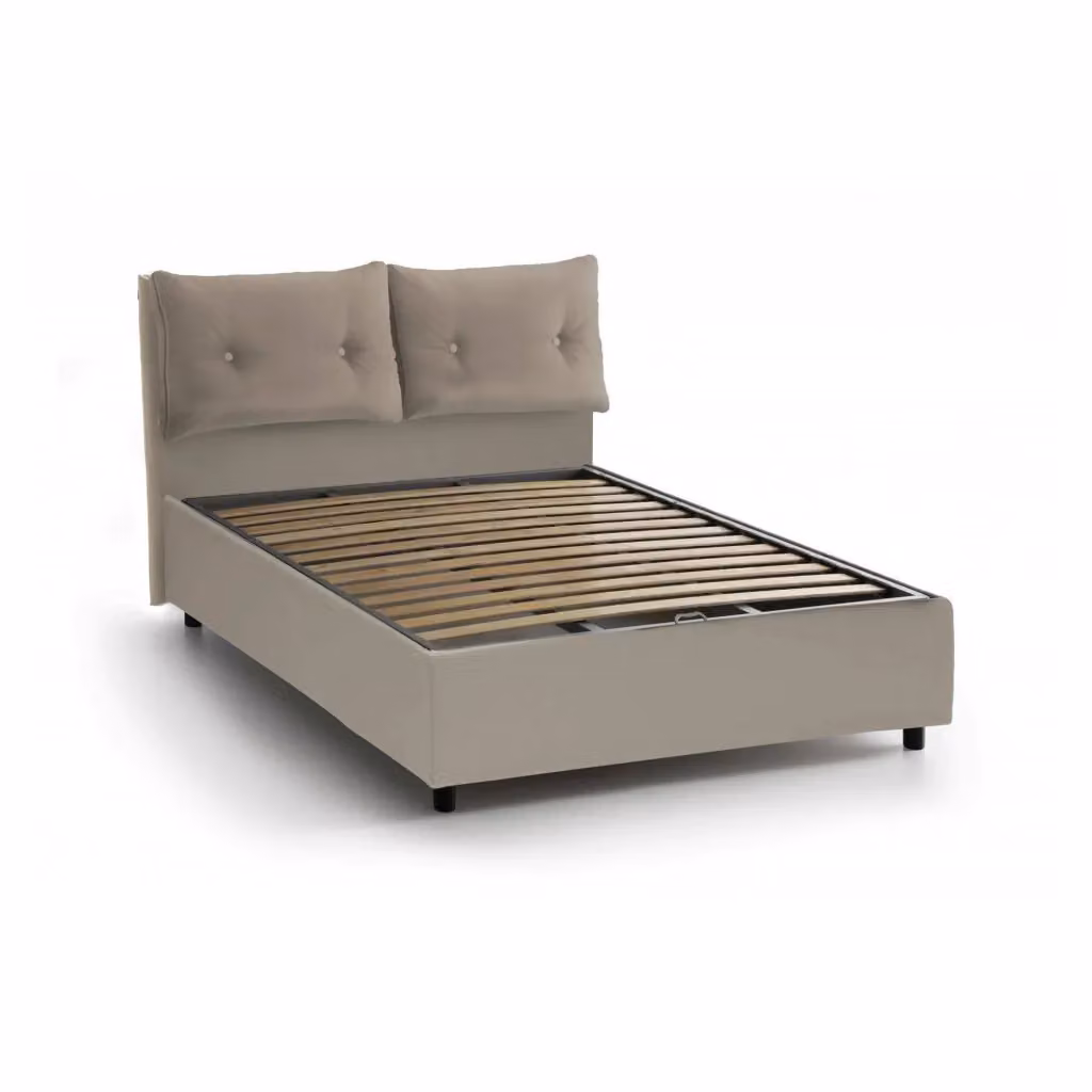 Letto Matrimoniale Contenitore Arron Talamo Italia Made in Italy Grigio 160x200 cm – 2