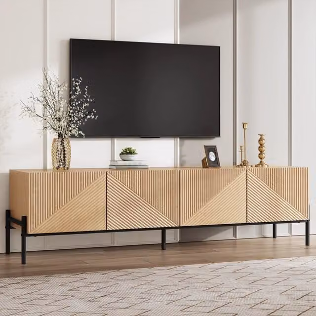 Mobile TV con 4 Ante e Design 3D ¨C Xylo ¨C Soggiorno Moderno