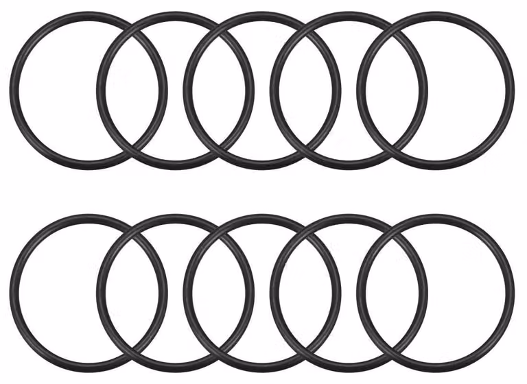 Guarnizione O-ring in gomma nitrilica, diametro interno 46 mm, diametro esterno 53 mm, spessore 3,5 mm, confezione da 10 pezzi.