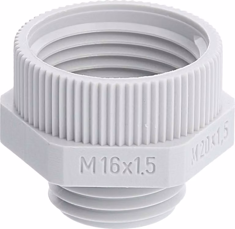 WISKA Raccordo M/M da M16x1,5 a M20x1,5 KEM-M16/M20 esagonale in poliammide (PA) Filettatura di collegamento 9,0 mm - 1 pezzo