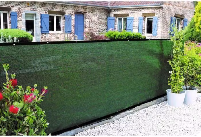 Schermo protettivo HDPE 350 g/m², 1 x 3 m, protezione visiva 5/5, verde cachi