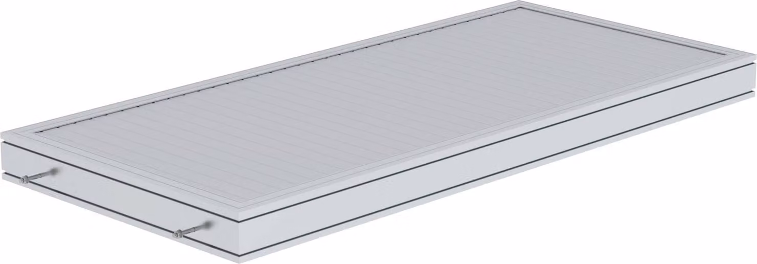Piattaforma MUNK per passerella Alluminio nervato Lunghezza piattaforma 1860 mm