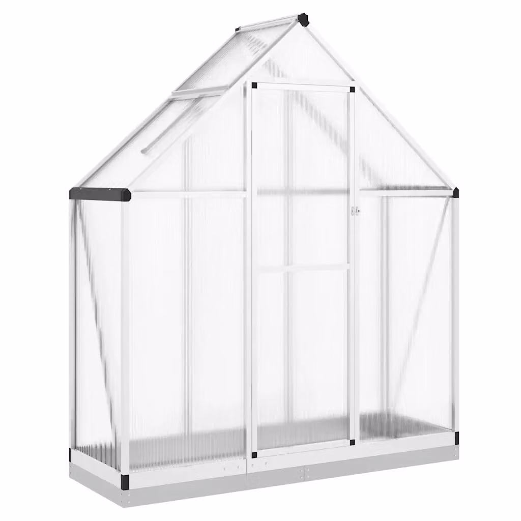 Telaio Serra Videx in Alluminio Argento con Copertura in Policarbonato Trasparente L/P/H: 169 x 58 x 202 cm – 2