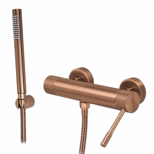 Rea - Rubinetto per doccia Venti in rame spazzolato - 25 x 17 x 6 cm