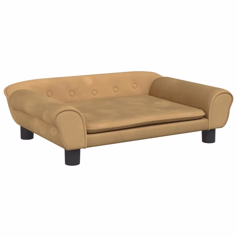 Lettino per Cani Marrone 70x48x22 cm in Velluto