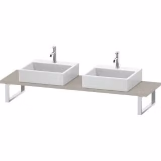 Consolle Duravit DuraStyle 80-200x48cm, 2 fori, spessore 3cm, grigio scuro