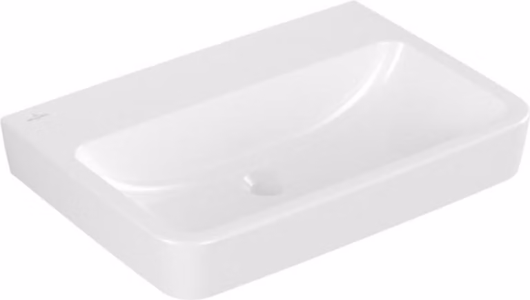 Villeroy & Boch O.novo - Lavabo da appoggio, 650x460 mm, senza sfioratore, senza foro per miscelatore, AntiBac, CeramicPlus, bianco alpino 4A41KFT2