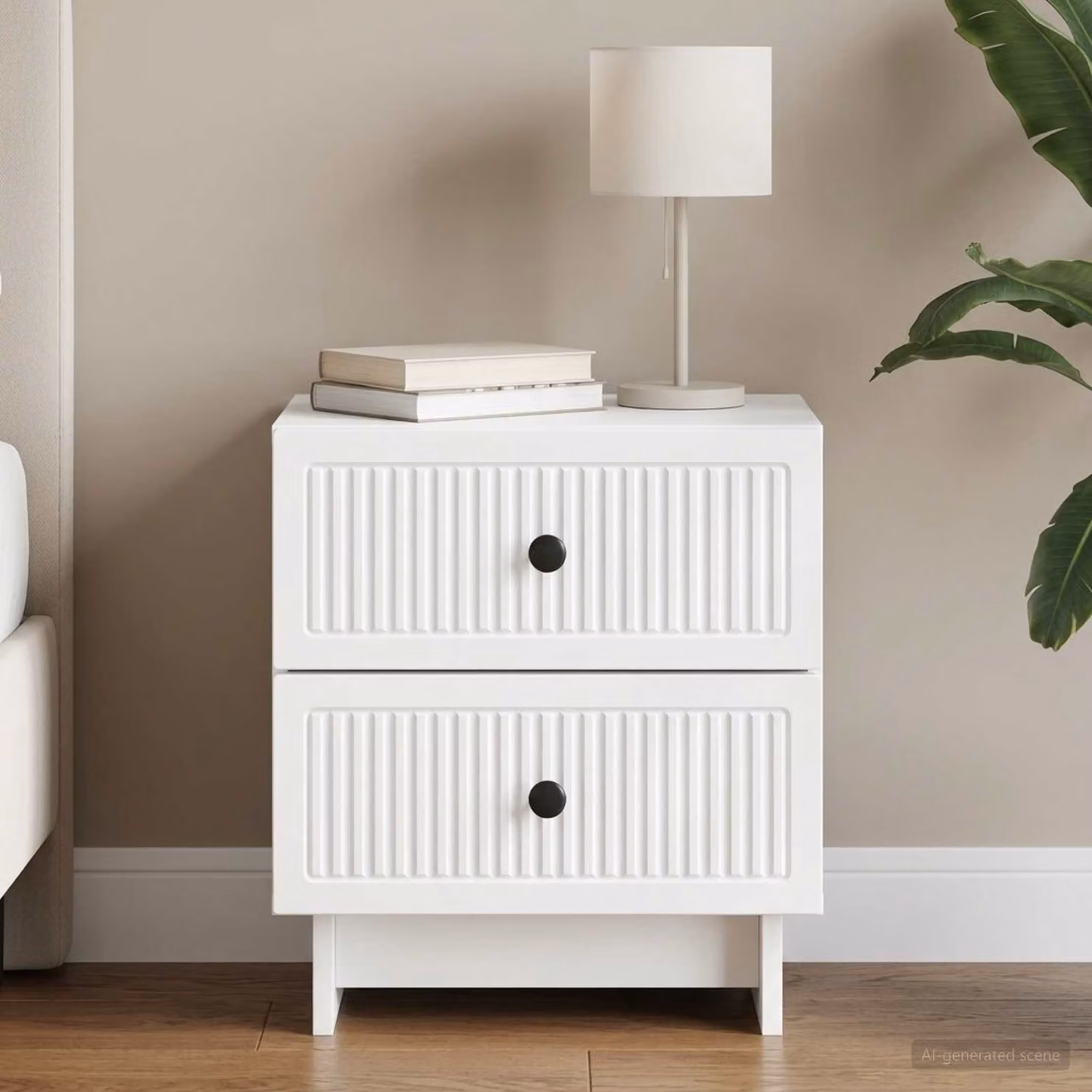 vidaXL Armadio da Notte con Cassetto Bianco L: 43 cm, P: 34,5 cm, H: 47,5 cm