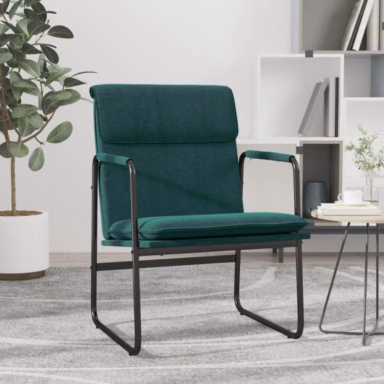 Maison Exclusive - Poltrona relax, verde scuro, 55x64x80 cm, rivestita in tessuto