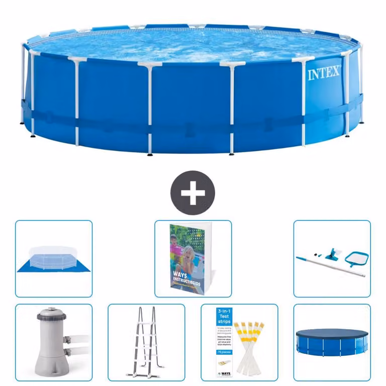 Piscina autoportante rettangolare - 457x122 cm - 6 pezzi - Modello S573