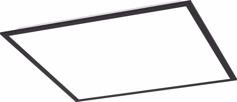 Lampada da soffitto a LED Eglo Moradillo nera 59,5 x 59,5 cm bianco caldo-bianco freddo