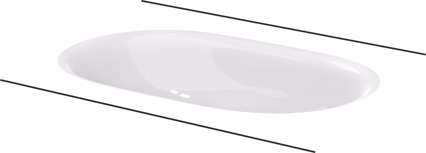 BetteComodo lavabo à encastrer, sans trou pour robinet, sans trop-plein, 574x380x120mm, A217-000PW, A217-000PW