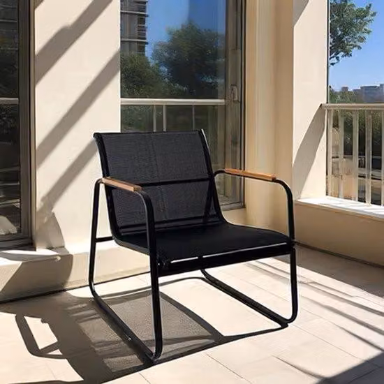 Set di mobili da giardino – Resistente alle intemperie – Struttura in acciaio con piano in vetro