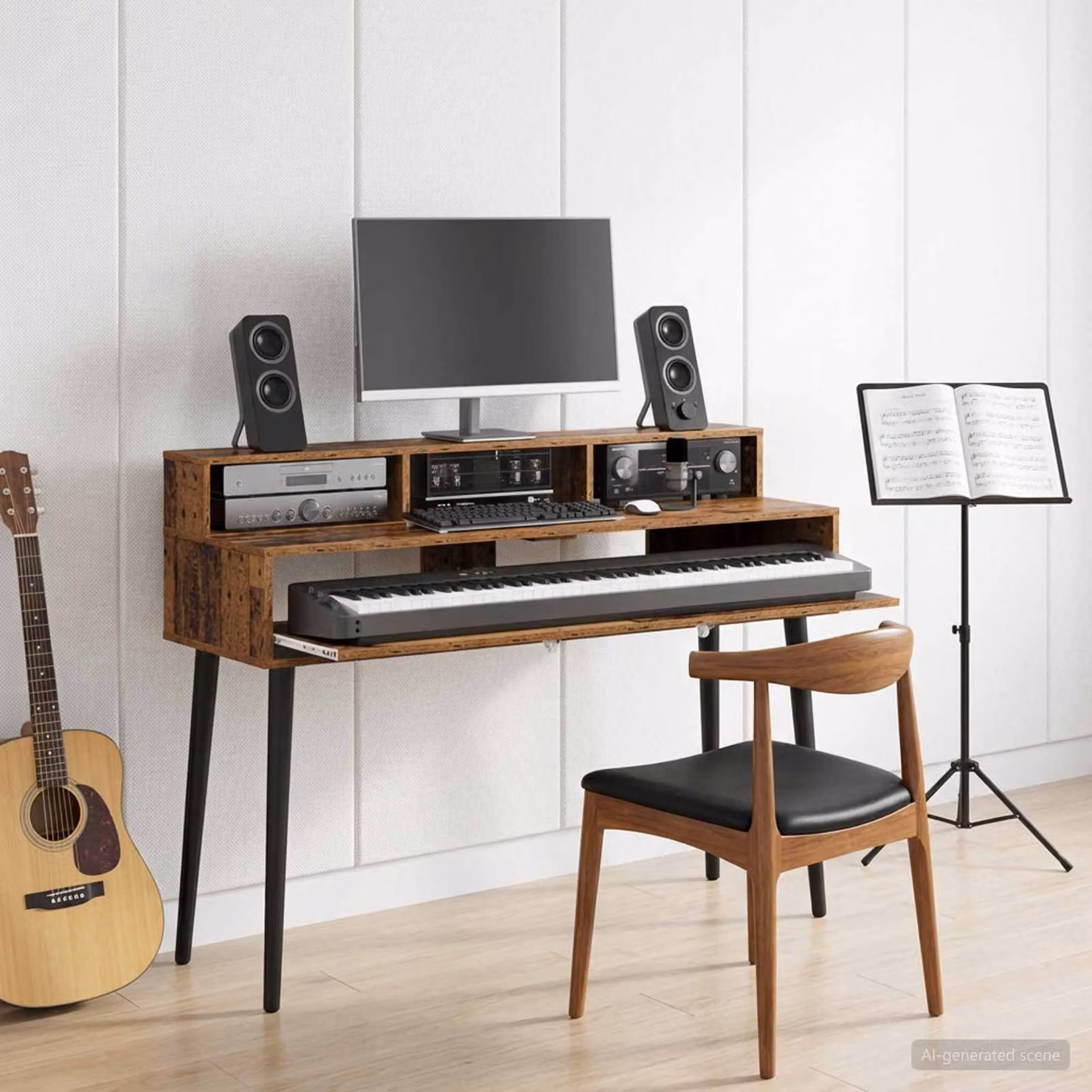 Scrivania da studio e computer vidaXL in legno color marrone, L: 152 cm, P: 42,5 cm, H: 36 cm