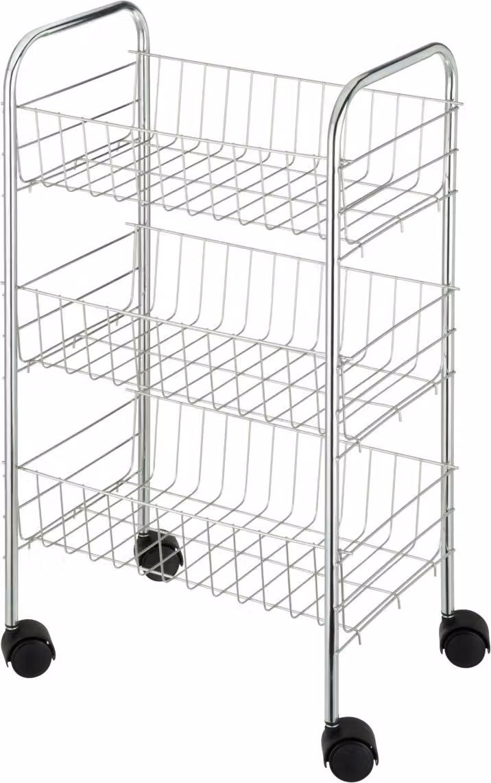 WENKO carrello FLORENZ 3 ripiani Cestini Cucina Bagno Scaffale frutta Scaffali Carrello Rotolo