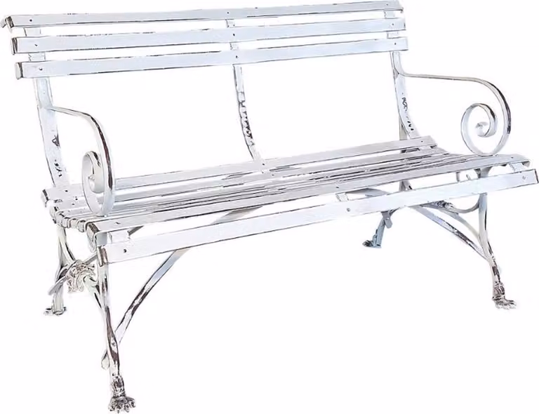 Casa Padrino Panchina da giardino in stile liberty 120 cm - Vari colori - Panchina in ferro battuto fatta a mano - Panchina - Arredo giardino
