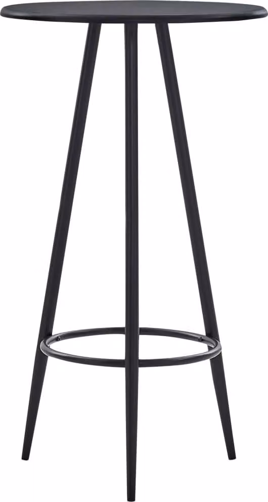 The Living Store Tavolo da bar nero 60×107,5 cm MDF