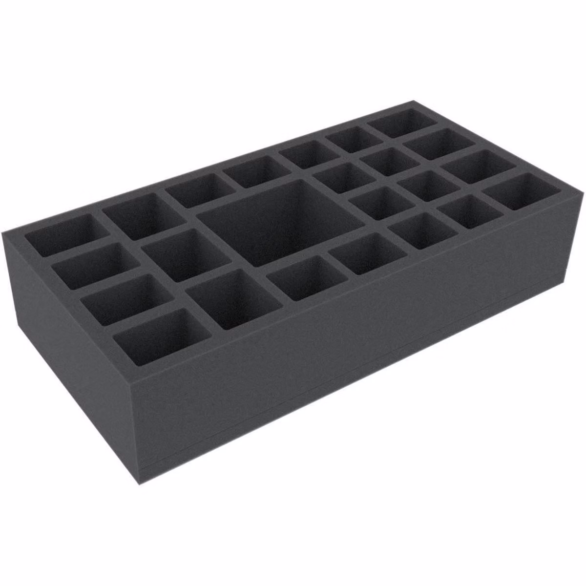 Inserto in schiuma con 24 scomparti, 300x150x65 mm, per giochi da tavolo