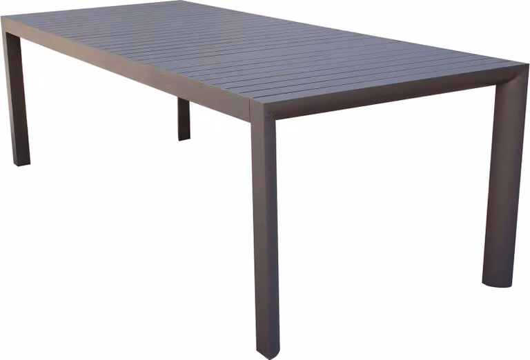Milani Home - tavolo da giardino allungabile, alluminio, 10 posti, taupe, piano 160/240 x 70 cm