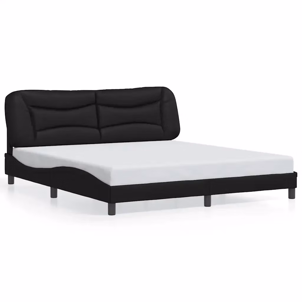 Giroletto senza materasso Hvar vidaXL in similpelle nera L/P: 180 x 200 cm – 2