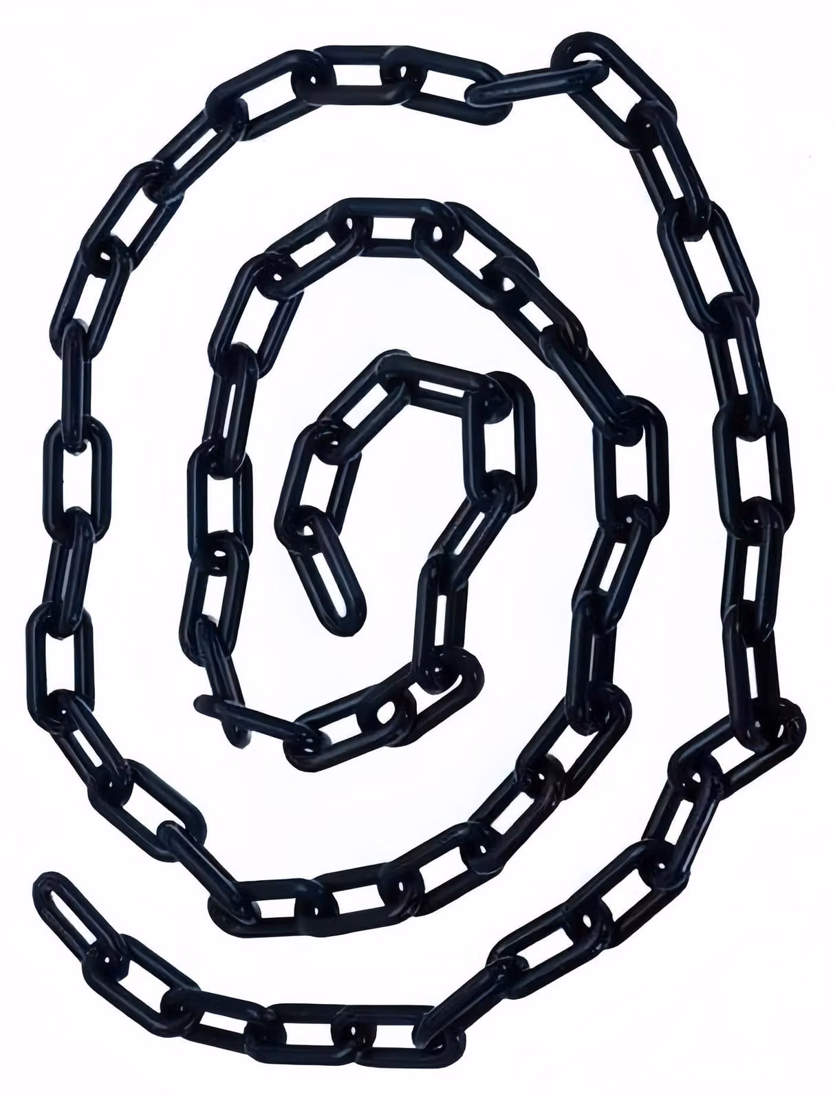 Barriere a catena in plastica, lunghezza 10 metri, diametro 6 mm, colore nero