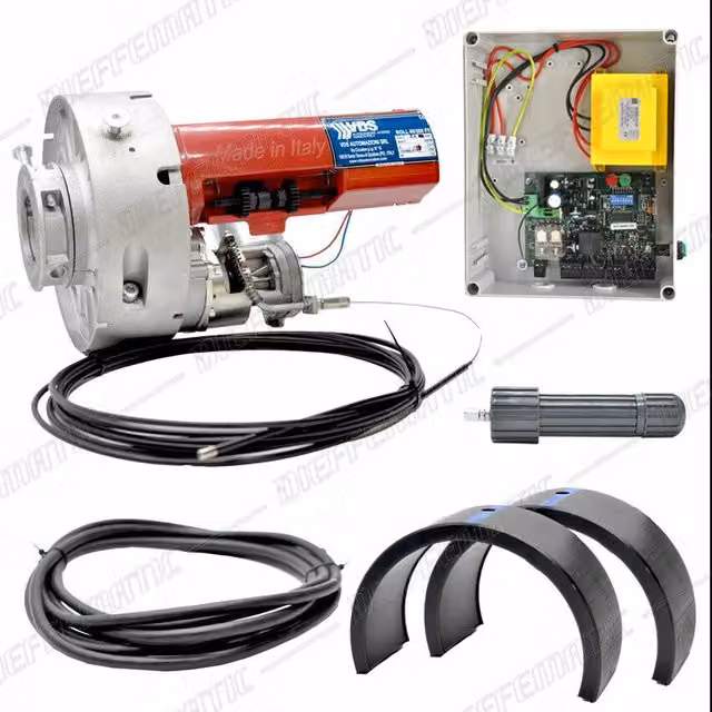 Kit avvolgibile Dieffematic 24V con elettrofreno e centralina 1000043/BT-24V in alluminio multicolore