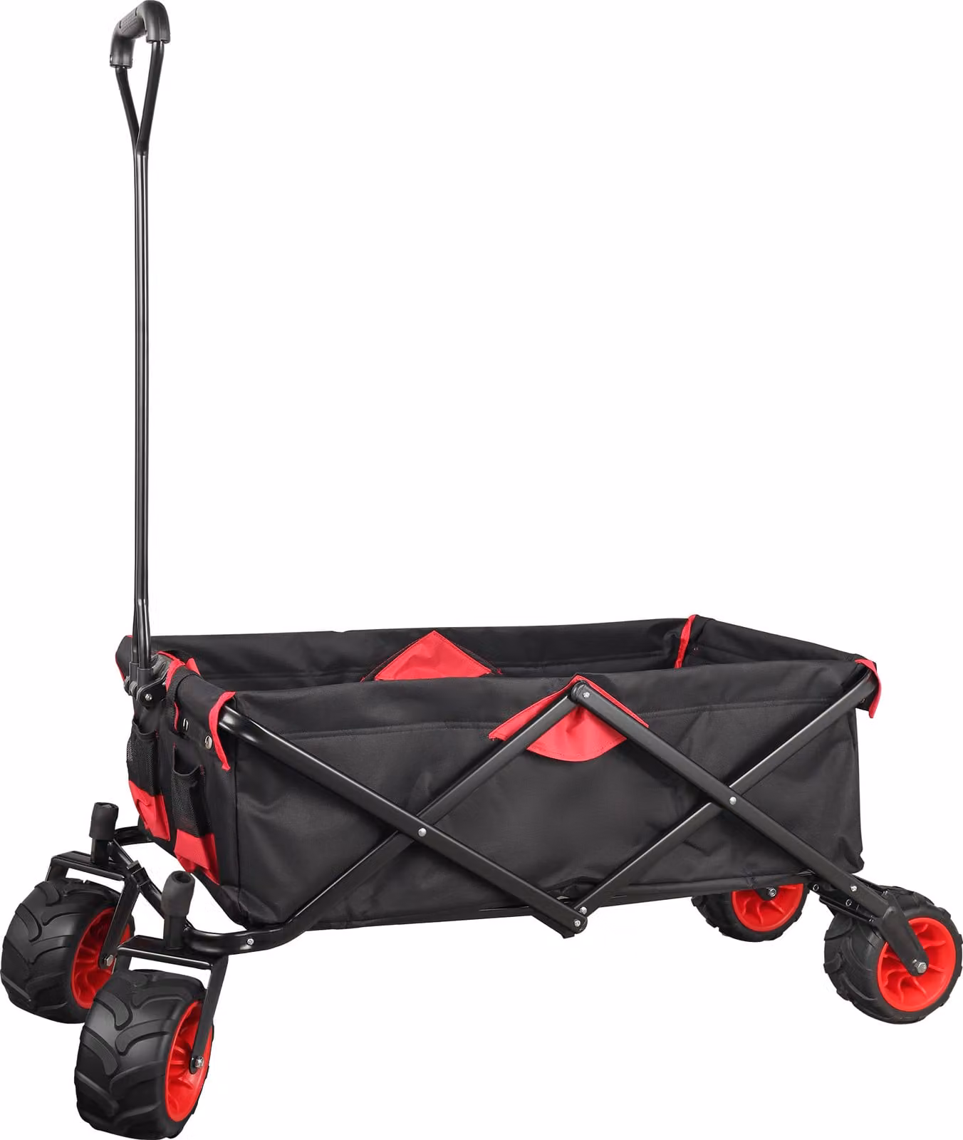 Carretto pieghevole Wiltec con ruote in plastica, carretto pieghevole per 80 kg di peso massimo, carretto pieghevole per il giardino o le escursioni