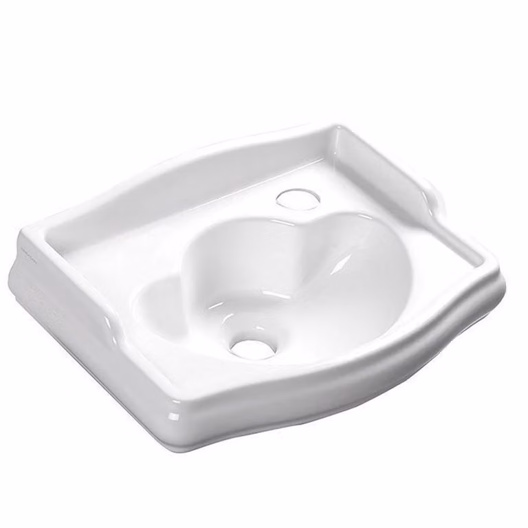 Sapho Kerasan Retro - Lavabo in Vetroceramica 410x320 mm, foro per miscelatore a destra, senza sfioratore, bianco 103301DX