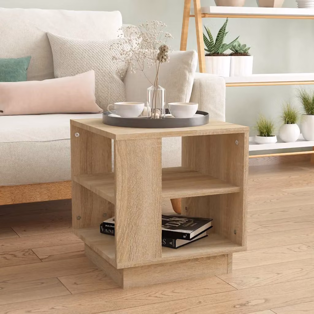 vidaXL Tavolino da Salotto Moderno in Legno Rovere, L/P/H: 40 x 40 x 43 cm