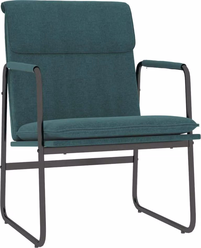 Sedia Lounge Verde Scuro 55x64x80 cm in Tessuto