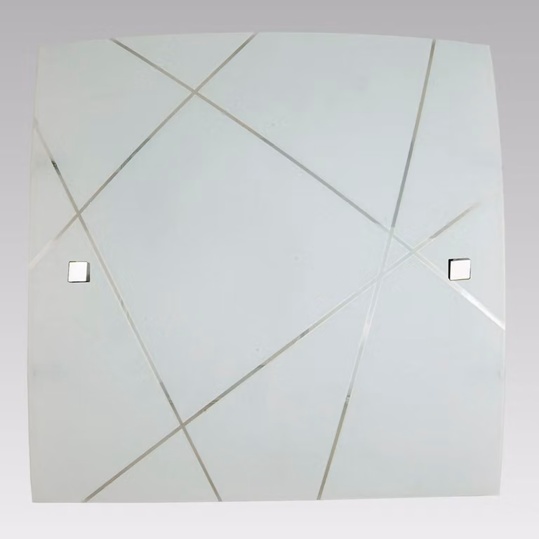 Plafoniera MIKADO 3xE27/40W cromo/bianco lucido 50cmx50cm dimmerabile