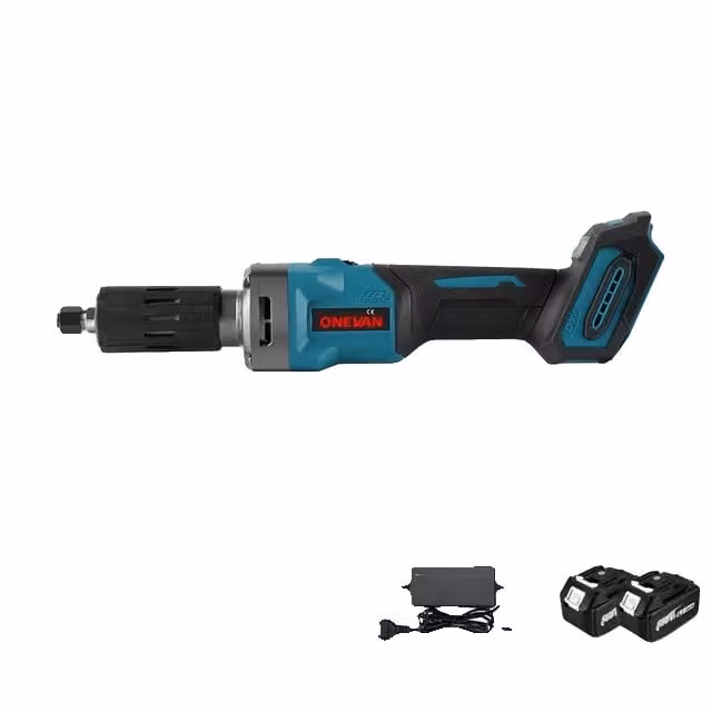 Smerigliatrice elettrica per aste, motore brushless da 35000 giri/min, a batteria con regolazione a 4 velocità, 2 batterie spina UE