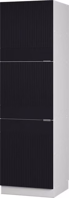 Mobile cucina dispensa Fame-Line Nero rigato/Bianco 60 cm Vicco