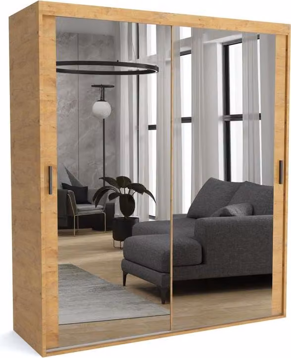 FURNLUX Stuoia armadio A Beige 160cm / Colore principale: Beige / Dimensioni: 160 x 60 x 205 cm
