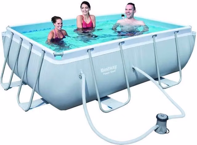 Piscina fuori terra rettangolare Bestway Power Steel 282x196x84 cm con filtro a cartuccia e ChemConnect