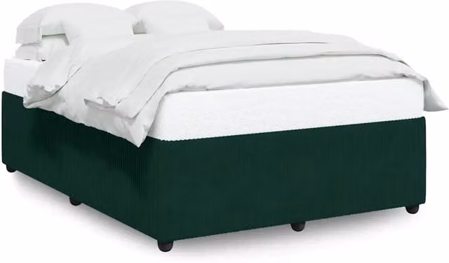 Letto matrimoniale | Letto per adulti | Giroletto senza Materasso Verde Scuro 140x200 cm in Velluto