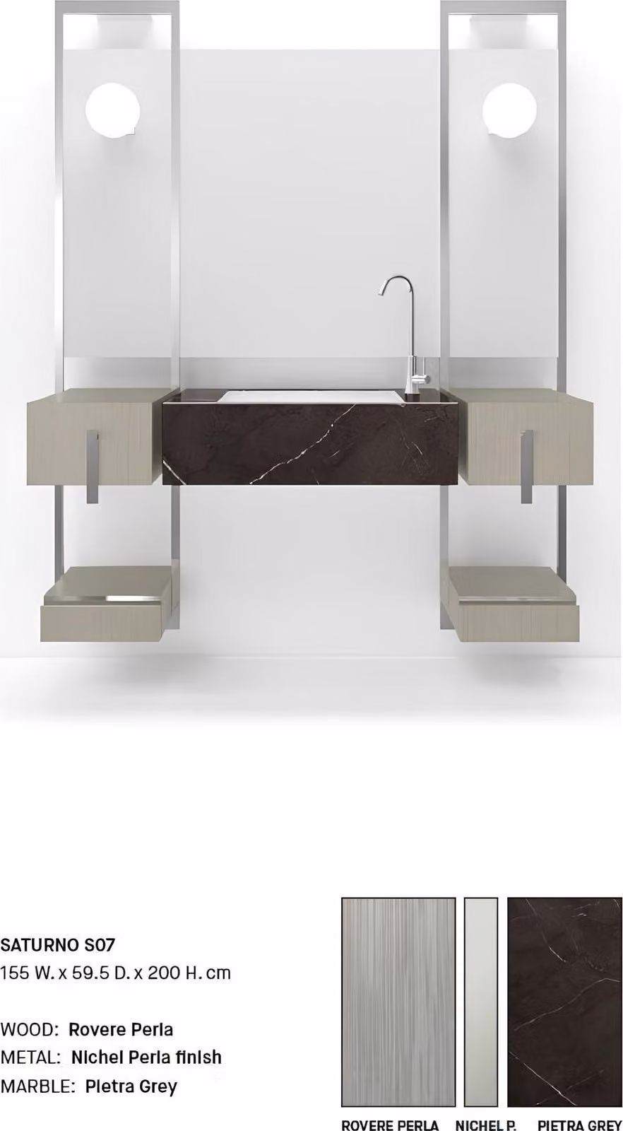 Grau Badezimmer Waschbecken Armaturen Badezimmer Möbel Italien Stil Waschbecken