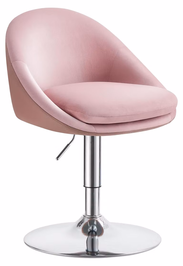 Sedia da trucco VASAGLE, regolabile, girevole, con schienale e base