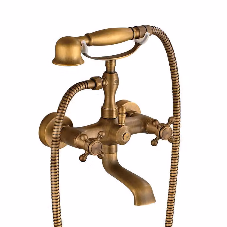 miscelatore vasca circe oro vecchio ottone spazzolato RETRO Lauferi