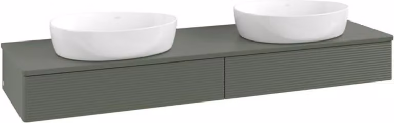 V&B Mobiletto con struttura frontale Antao 160x50cm, WBP colore Lac, anta gre. m Lac