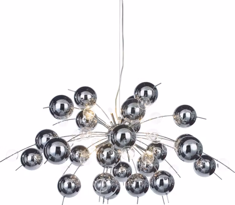Lampada a sospensione Näve; colore: cromo, trasparente, cromo, 7030942