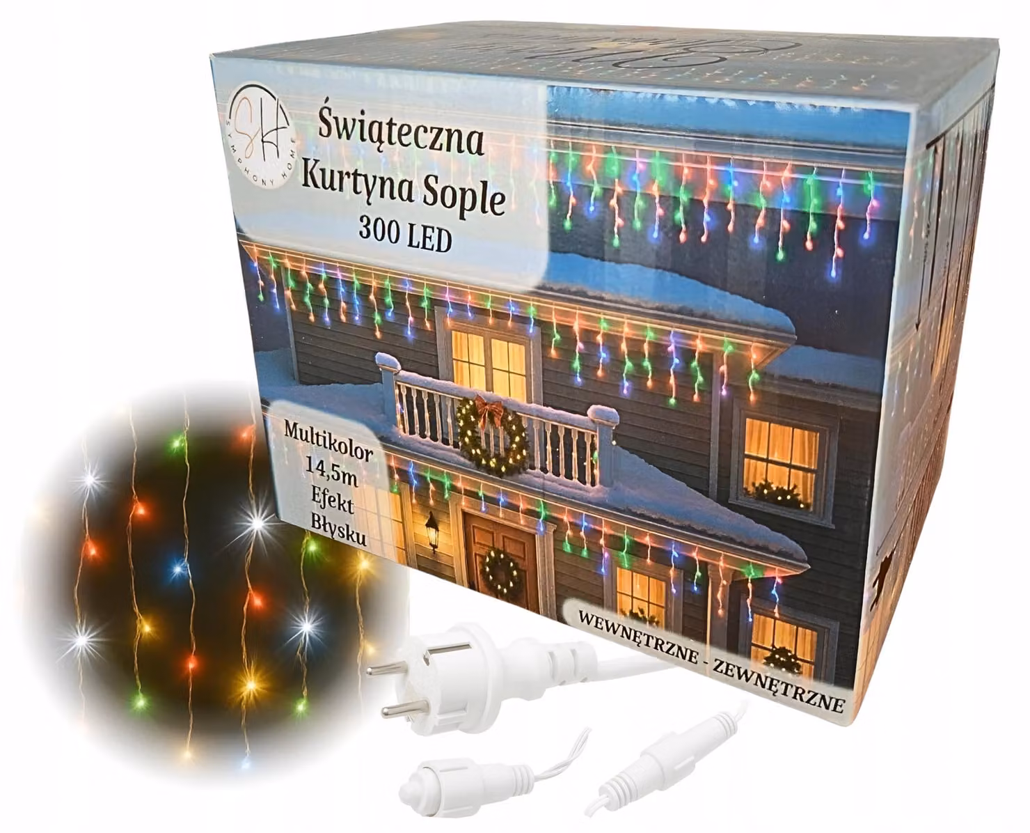 Ekspand | Tenda luminosa a LED - 300 luci - 14,5 m - Multicolore - Illuminazione per esterni